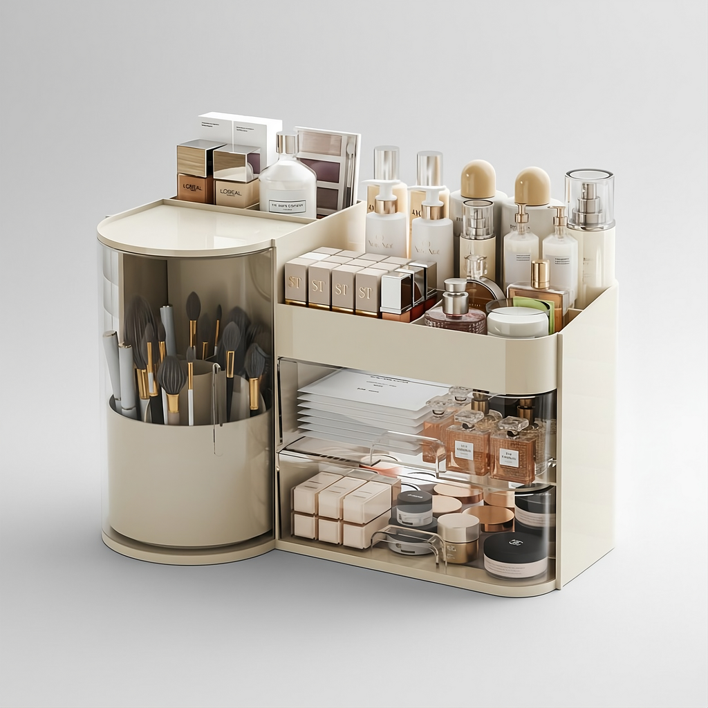 Floriabox Haven – Dust-Proof Rotating Vanity Station