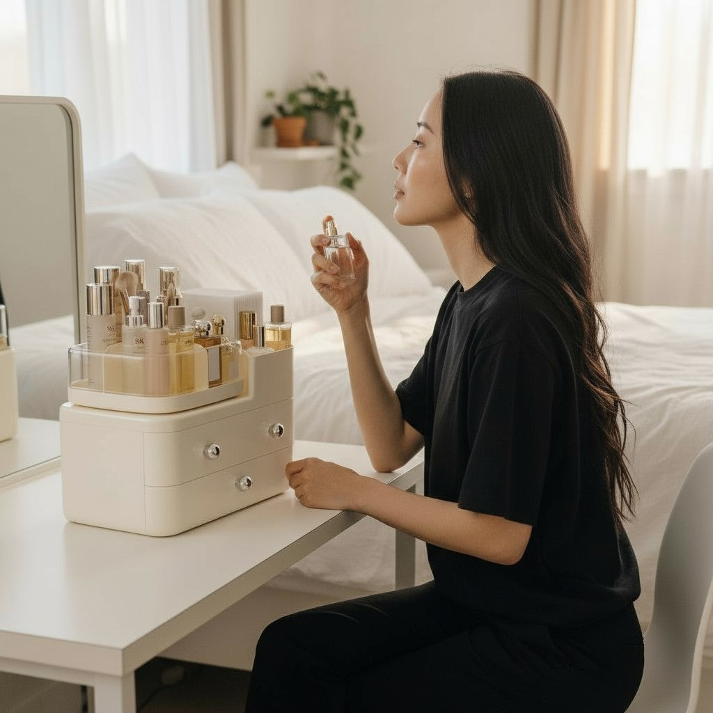 Floriabox Orbit – Rotating Vanity Organizer