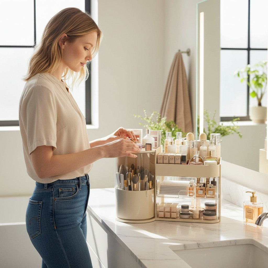 Floriabox Haven – Dust-Proof Rotating Vanity Station